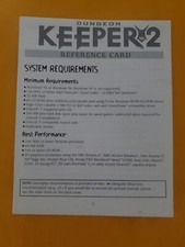 Dungeon Keeper 2 reference card
