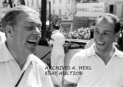 Mercedes Rudolf Uhlenhaut & Stirling Moss 1955 Formula One Monaco GP photograph