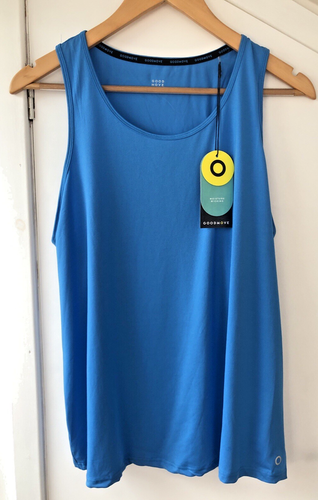 Marks & Spencer 2-teilige Goodmove Sport Trägertops Größen 8 & 18 blau/schwarz neu mit Etikett - Bild 2 von 5