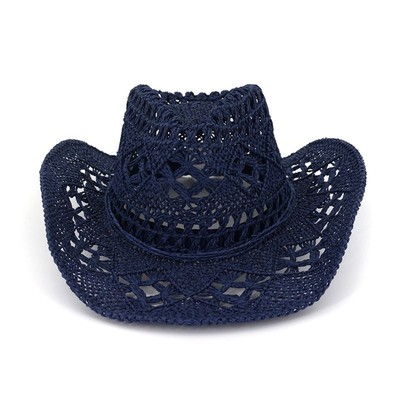 Western Cowboy Straw Hats - Hand Woven Wide Brim Sun  display picture 1