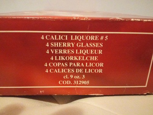 4 Calici Bicchieri Vivaldi da Liquore in cristallo al piombo 24% Capri Crystal - Foto 2 di 2