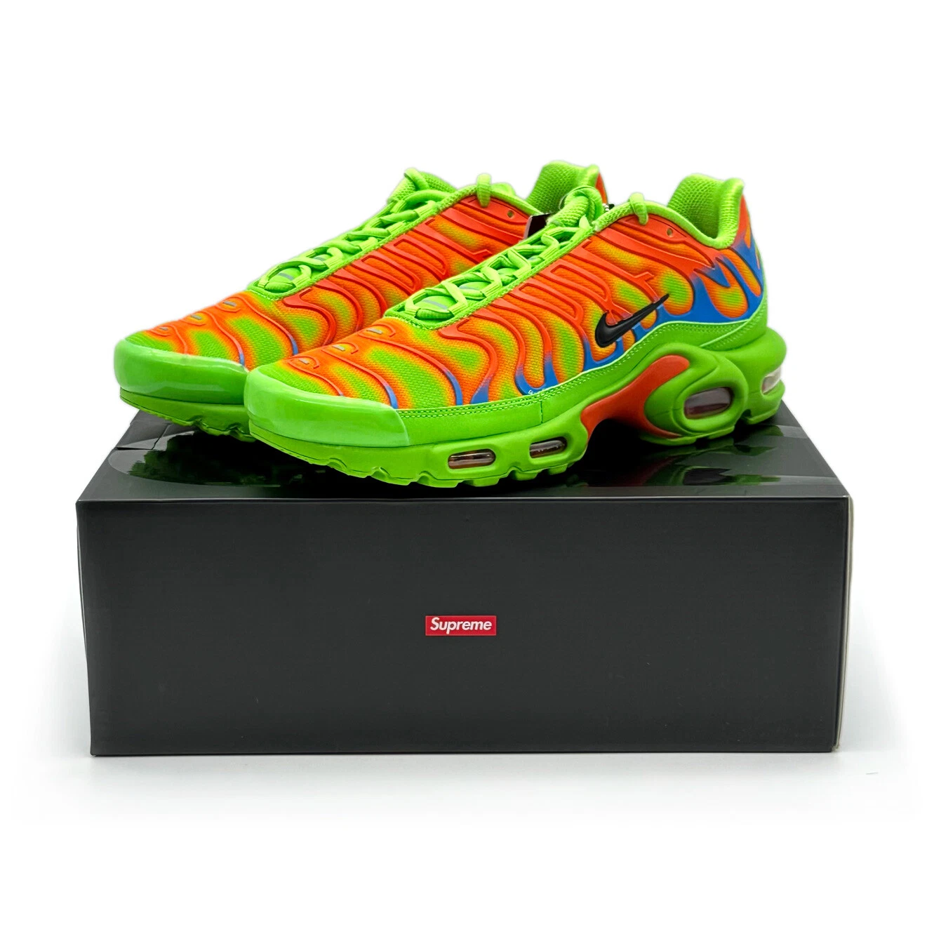 DA1472 300 Nike Air Max Plus TN Supreme vert moyen noir bleu vif orange