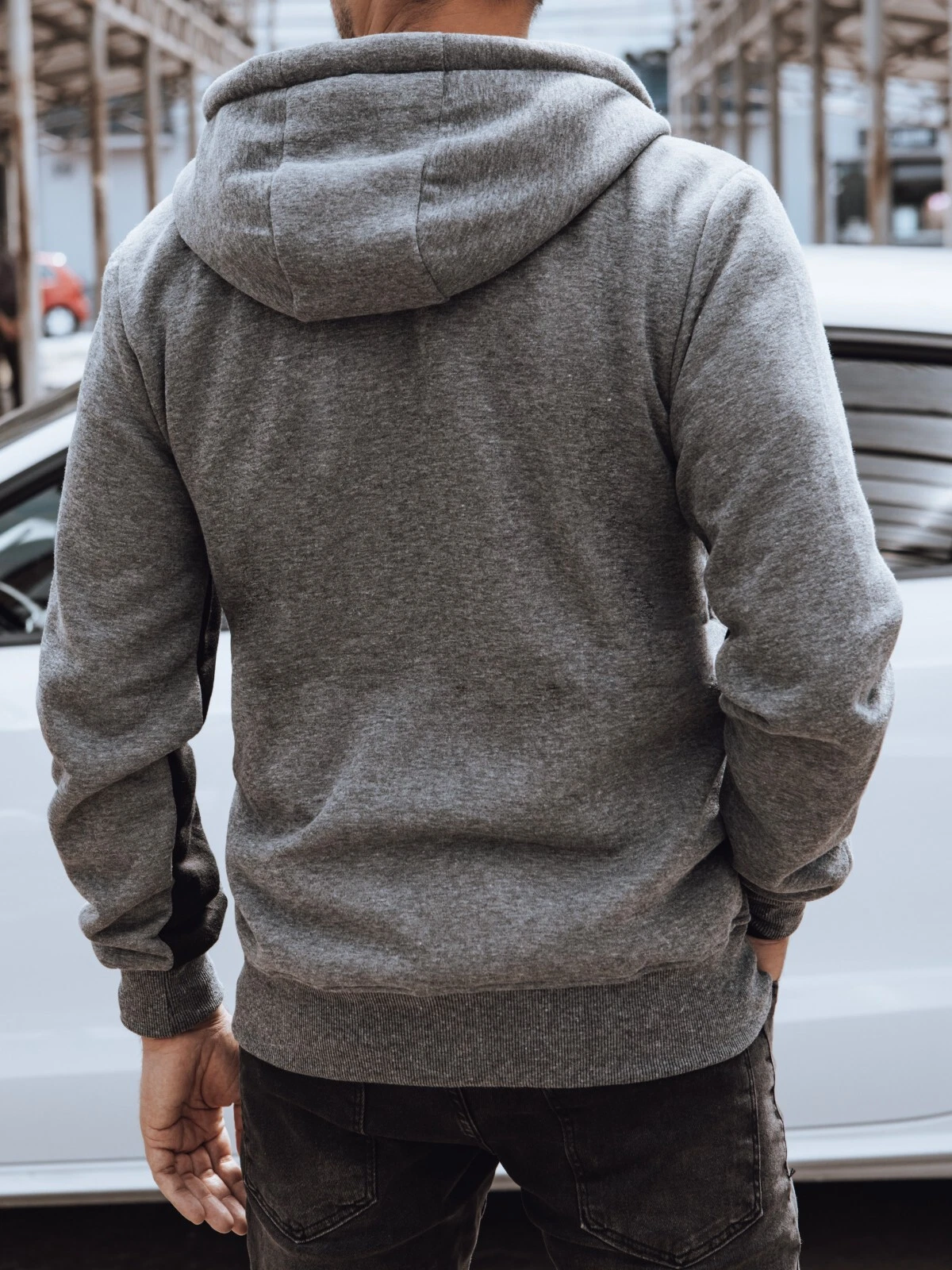 SACAI Felpa con cappuccio uomo pelliccia isolata maglione uomo zip felpa DSTREET M 2XL