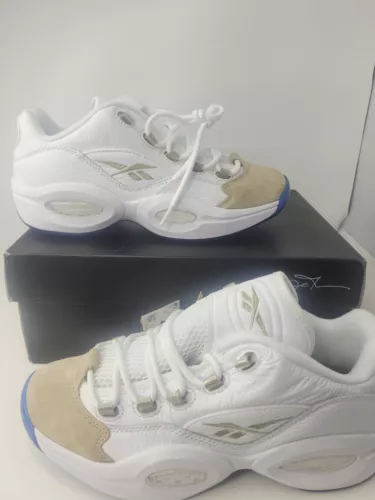 BRAND NEW Reebok Question Low White Oatmeal Allen Iverson Basketball Men EF7609