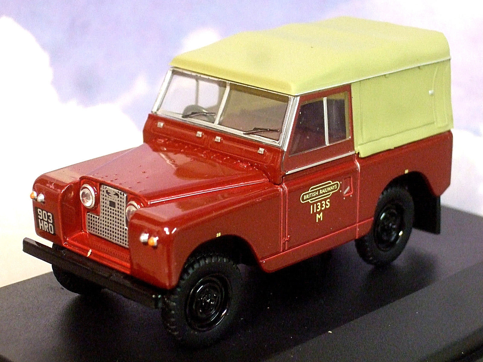 OXFORD 1/43 LAND ROVER SERIES 2 II S2 SWB CANVAS BACK BRITISH RAIL BR 43LR2S002