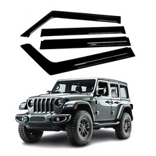 Fits Jeep Wrangler 2007-2018 Side Window Visor Sun Rain Deflector Guard Thick