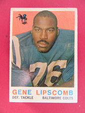 1959 topps football #36 gene lipscomb bal. colts