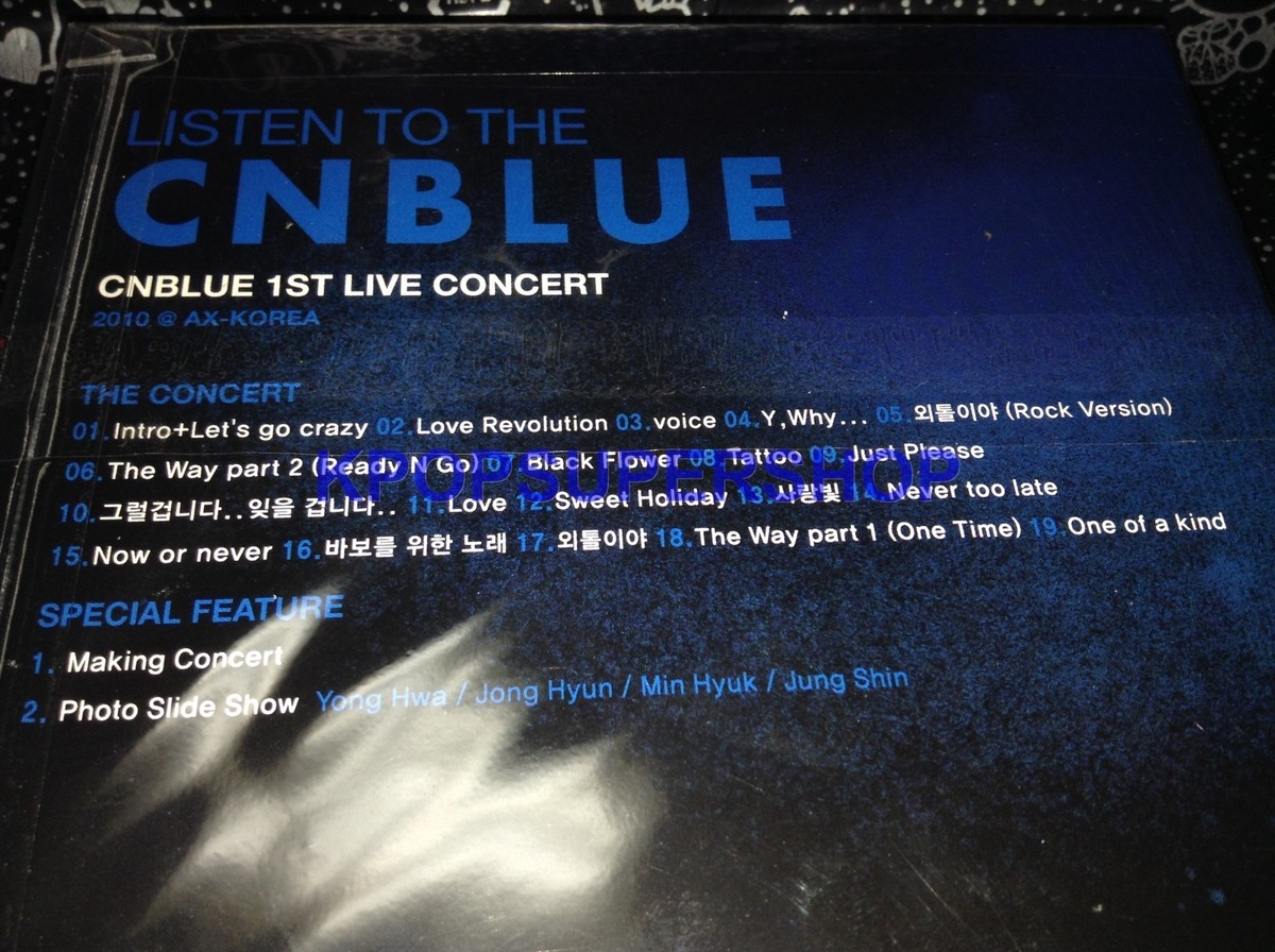 CNBLUE Listen To The 1st Live Concert 2010 @ AX-Korea 2 DVD