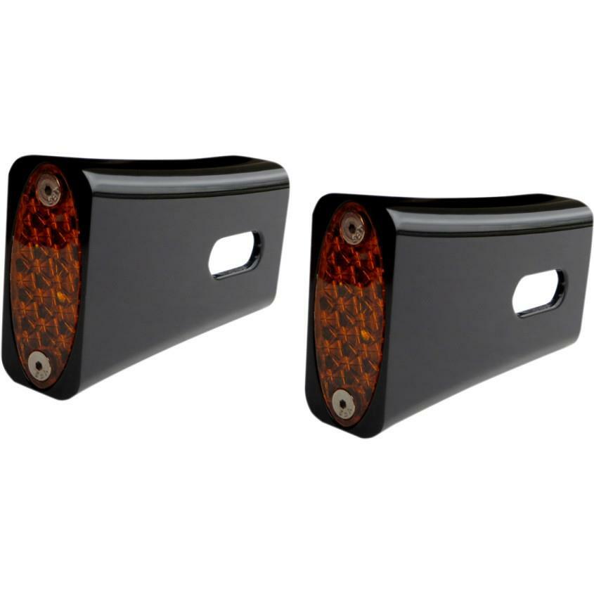 Pro-One Performance - 909108BR - Fender Strut LED Marker Lights, Black/Red LEDs