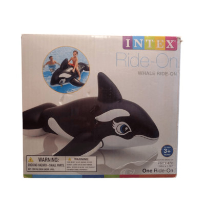 Intex 76  Jumbo Inflatable Whale Ride-On Pool Float With Handles - NIB