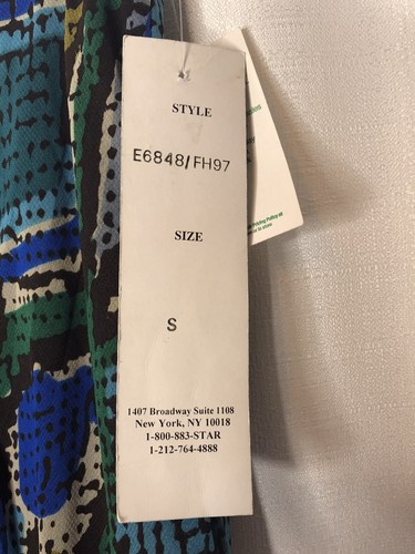 NWT Small Animal Print Boho Skirt Chic Flowy Asymmetrical Midi Maxi Lola Blue - Picture 4 of 10