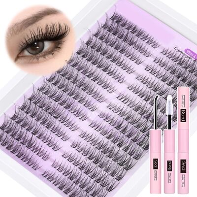 wispy lash clusters kit natural lash extension kit c curl eyelash clusters 252pc