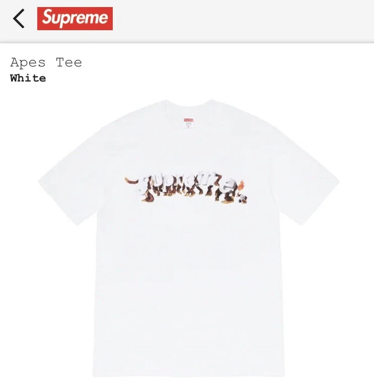 Tee shirt blanc Supreme Apes taille M SS21 NYC FTP singes