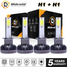 H1 H1 Combo 4000W 600000LM LED Headlight High Low Beam Kit Bulbs White 6000K 4X
