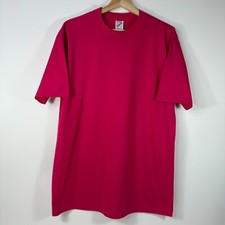 Vintage JERZEES 50/50 Blank Pink T-Shirt Crew Neck Made in USA Men's Large L