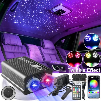 LED Sternenhimmel Auto Lichtfaser Twinkle Meteor Glasfaser Optik Deckenleuchte #