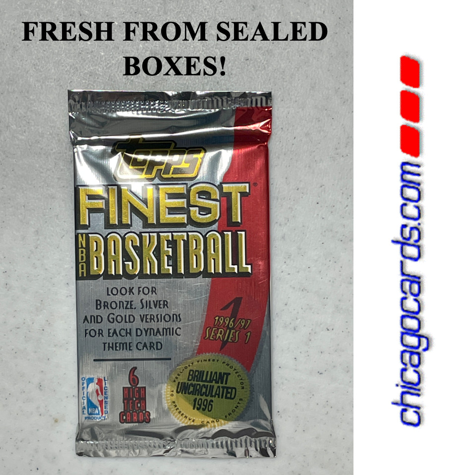 1996-97 Topps Finest Series-1 Pack Look4 Kobe Bryant Rookie RC Jordan Refractor