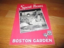 Boston Garden BRUINS 1941 Program vs MONTREAL CANADIENS Clapper Bouchard