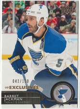 2014 2014-15 Upper Deck Exclusives #167 Barret Jackman 043/100 St Louis
