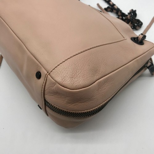 Rebecca Minkoff Blush Beige Leather Expandable Double Chain Shoulder Bag - Picture 8 of 12