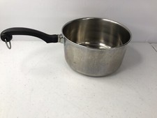 Olla para salsa Farberware de colección 2 cuartos de galón de acero inoxidable con tapa revestida de aluminio EE. UU.