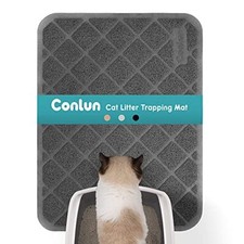 Cat Litter Mat Litter Trapping Mat, 24" x 17" Premium Small 24" x 17" Grey