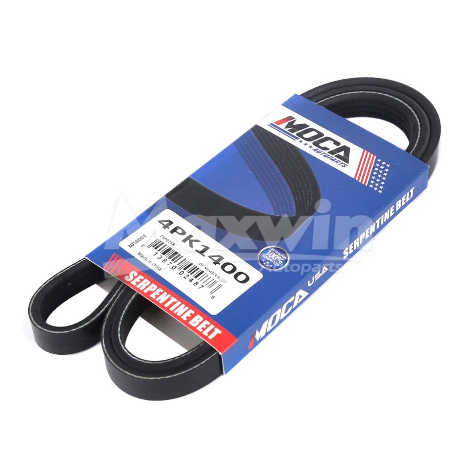 Se adapta a Chrysler PT Cruiser Dodge Neon 2004-2010 4PK1400 EPDM Serpentine Belt Foto 2 de 4