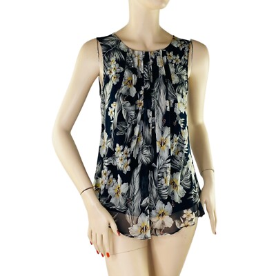 MaxMara Max Mara Flowing Floral Silk Top Tank Shirt Blouse US 4