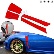4pcs Red Fender Vent Air Wing Decals Full Set Decor For Subaru WRX STI 2015-2021