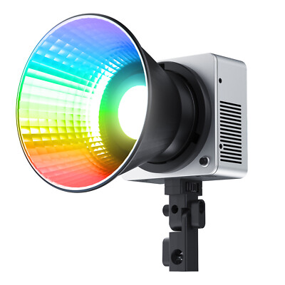 NEEWER RGBWW LED Light, 80W Bowens Mount, 2500K-7500K, 72Wh Battery, 100W PD
