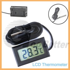Digital LCD Thermometer Temperature Meter Gauge With Waterproof Sensor Probe