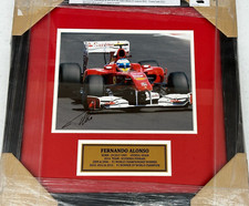 Fernando Alonso (F1) signed 8"x10" photo - FRAMED + COA & photo proof