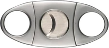 Cigar Cutter Chrome Matte / Double Cut Up To 23 Mm / Ring Size 57 / Clear Case