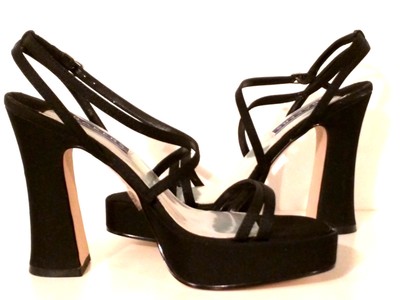 black shiny open toe heels