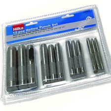 Hilka Hole Punch Set 12pc Hollow Hole Punch Leather belts gaskets Craft Eyelets