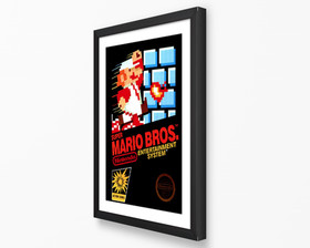 Super Mario Bros NES Cover Poster - Hochglanz 200GSM Fotodruck - Gro&szlig; A3