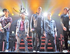 The Wanted Band Signed Autographed 11x14 In Concert Photo