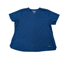 Grey's Anatomy By Barco Spandex Stretch Gray Short Sleeve Scrub Top Women's S