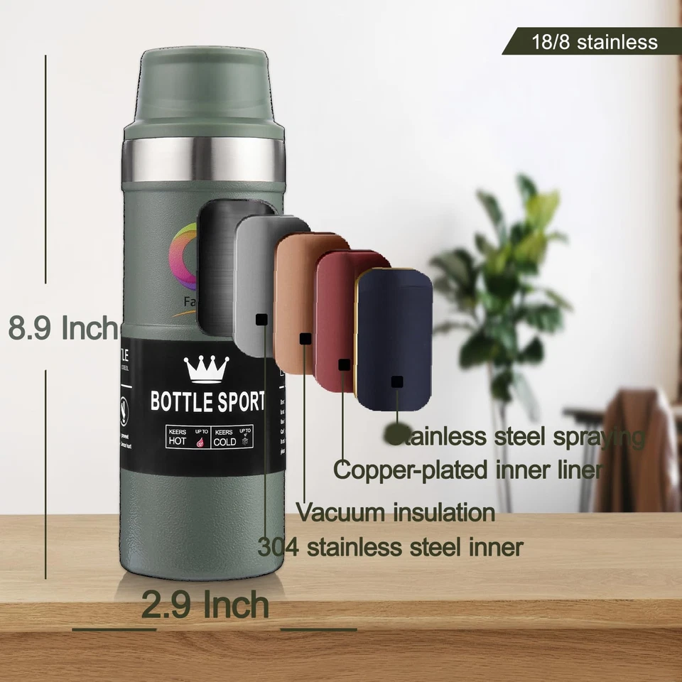 Caneca de viagem Farberly Stainle Trigger ação copo inoxidável 17 oz garrafa de água Ther... - Imagem 2 de 4