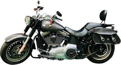 UC Frame Tube Mount Engine Oil Cooler Kit Gloss Black Harley Softail CVO 10-15