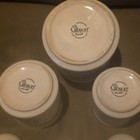 Gibson 3pc Ceramic Kitchen Canister Set w/ Lids Floral White/Blue 16oz — photo 6