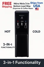 Brand New Primo Htrio 3-in-1 Bottom Load Water Dispenser & Coffee Maker – Black