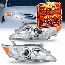 Chrome Headlights Assembly for Toyota Camry 2010-2011 Pair Set