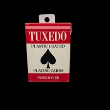 Vintage Tuxedo Plastic Coated Poker Playing Cards Made in USA Card Deck