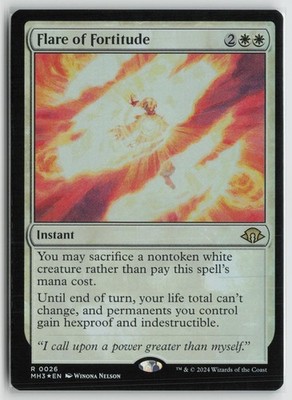 Flare of Fortitude Lightly Played Foil Modern Horizons 3 Magic: The Gathering