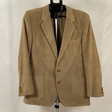 Corduroy Blazer 40R Camel Tan Elbow Patch Academia Preppy Professor Jacket VTG