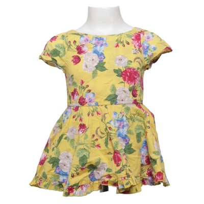 Little Minis, Kleid, Größe: 110, Gelb/Mehrfarbig, Baumwolle/Elasthan #lgQ