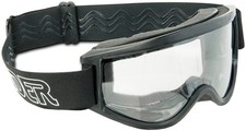 26-001 Black Frame/Clear Single Lens Impact-Resistant Adult MX Off-Road Goggles