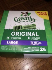 GREENIES Original Large Dog Natural Dental Treats - 36 Oz 24Count Nov 2025