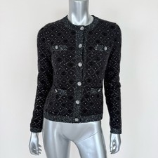 CHANEL wool knit cardigan size 38 FR 2022 Runway Authentic Retail 7800 